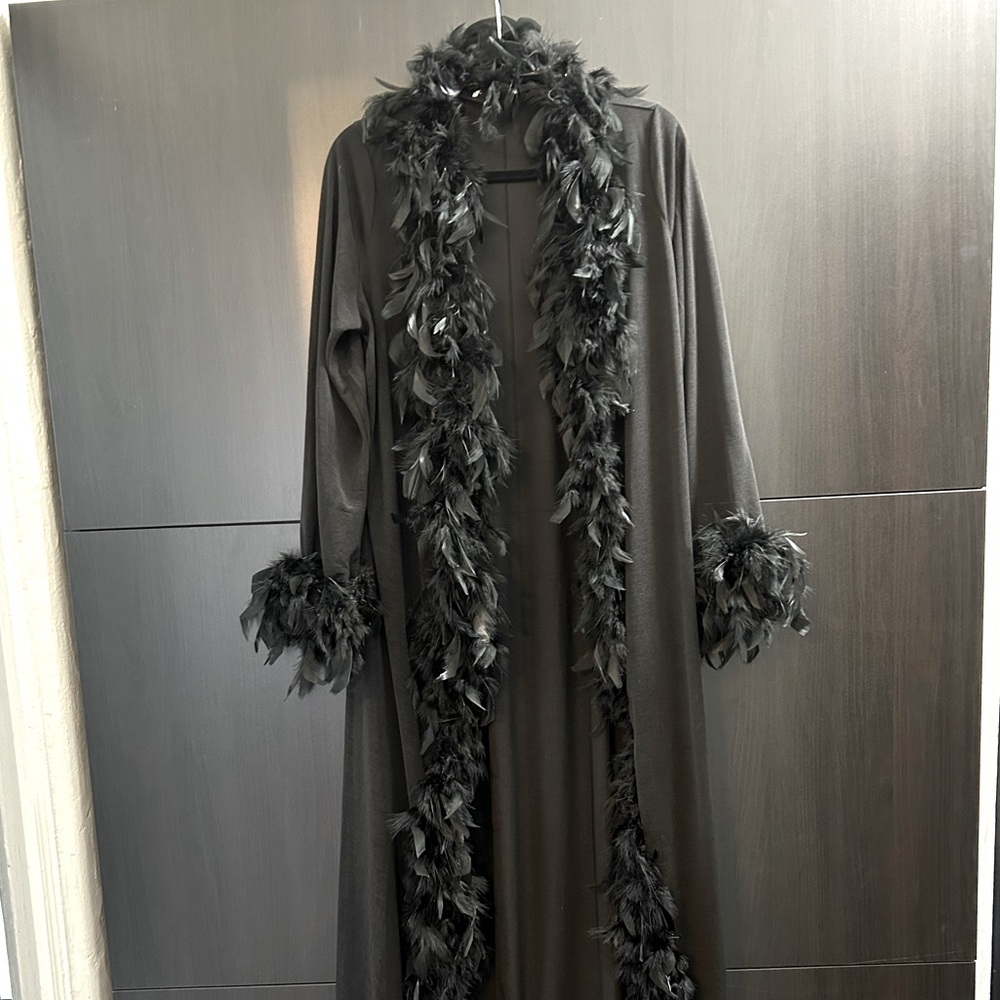 Mesh Feather Robe